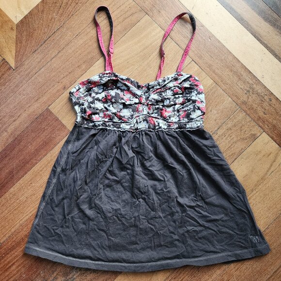 Abercrombie & Fitch Vintage Brown/Pink Floral Tank Top Size Medium - Picture 3 of 16